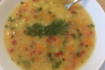 Taneli Sebzeli Mercimek Çorbası