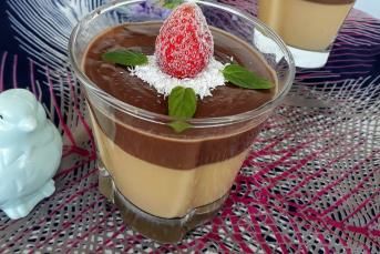 Karamelli Çikolatalı Puding (2 Lezzet Bir Arada)