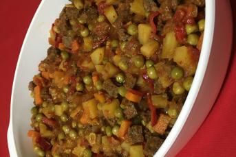 Fırında Kavurmalı Bezelye Yemeği