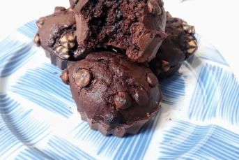 Kakaolu Çikolatalı Muffin Kek