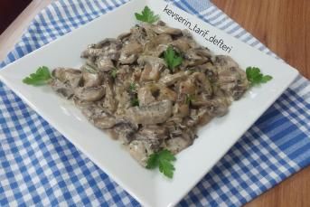 Et Tavuk Köfte Yanına Kremalı Mantar Nasıl Yapılır