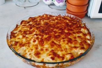 Fırında Beşamel Soslu Patatesli Tavuk