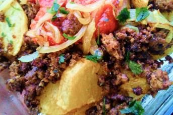 Kıymalı Kızarmış Patates Yemeği