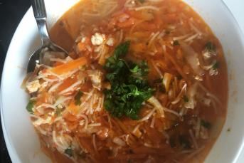 Domatesli Havuçlu Tavuklu Çorba