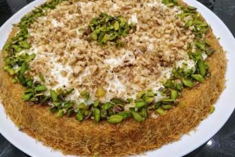 Tart Kalıbında Muhallebili Kadayıf Tarifi