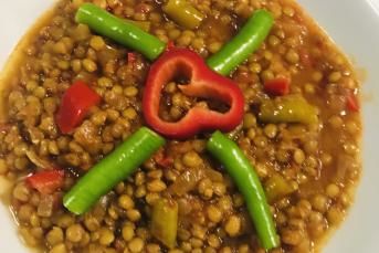 Karaşimşek (Yeşil Mercimek) Yemeği