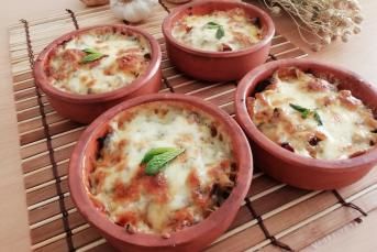 Fırında Köfteli Kaşarlı Mantar