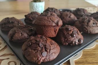 Muffin Kalıbında Çikolatalı Kahveli Kek