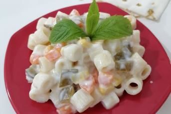 Makarna Salatası Tarifi (Yoğurtlu Mayonezli)