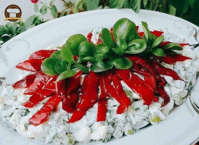 Bezelye Ve Makarnalı Semizotu Salatası