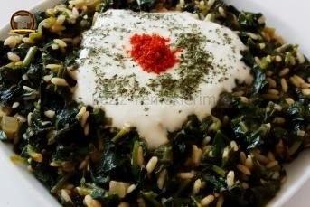 Pirinçli Ispanak Yemeği