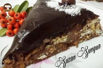 Çikolata Soslu Mozaik Pasta