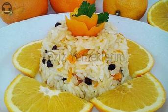 Portakallı Bademli Pilav