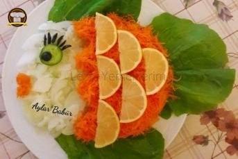 Balık Şeklinde Salata