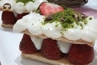 Çilekli Milföy Pasta