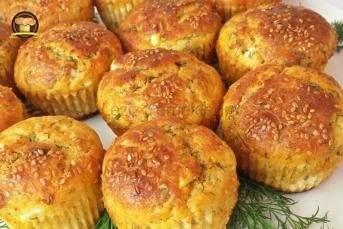 Dereotlu Peynirli Muffin