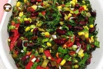 Meksika Fasulyesi Salatası Yapılışı