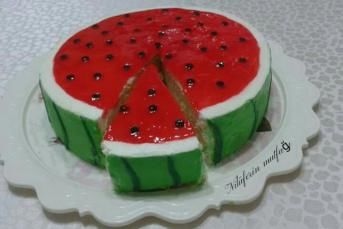 Karpuz Şeklinde Pasta