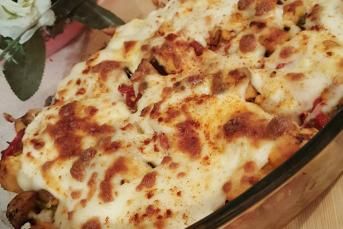 Beşamelli Patatesli Mantarlı Tavuk