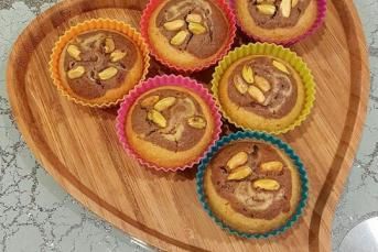 Kakaolu Antep Fıstıklı Muffin Kekler