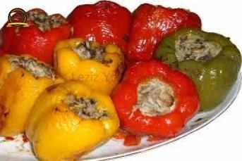 Renkli Zeytinyağlı Biber Dolması