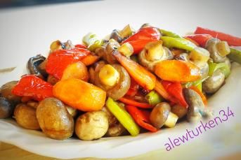 Pratik Nefis Zeytinyağlı Karamelize Havuçlu Mantar