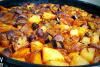 Fırında Nefis Kuşbaşılı Patates Ve Patlıcan Yemeği (Kızartarak)