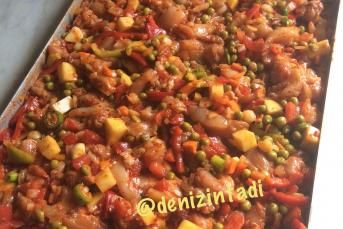 Fırında Sebzeli Tavuk