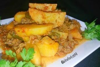 Kıymalı Patates Oturtması (Kızartarak)