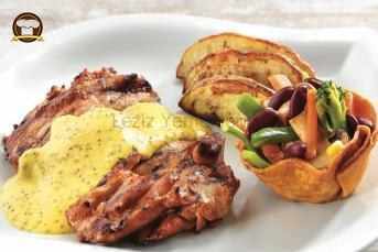 Zeytin Ve Mantar Soslu Tavuk But