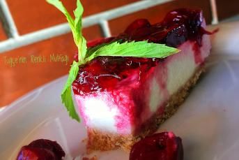 Pişmeyen Sır Cheesecake Tarifim (Vişneli)