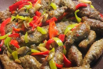 Biberli Mantarlı Köfte