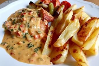 Özel Soslu Tavuk Ve Patates