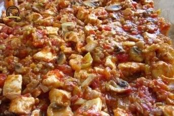 Fırında Mantarlı Ve Kaşarlı Tavuk