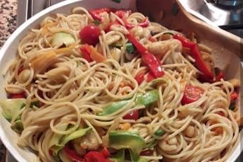 Karidesli Mantarlı Spagetti