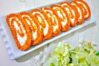 Hindistan Cevizli Rulo Havuç Pasta