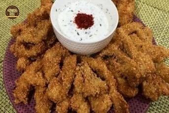Susamlı Krakerli Tavuk Parçaları