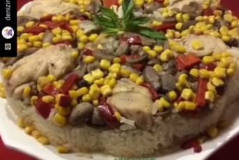 Mantarlı Tavuklu Pilav