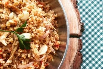 Sebzeli Tavuklu Bulgur Pilavı
