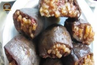 Kuşbaşılı Kuru Patlıcan Dolması