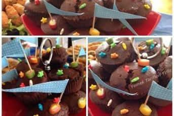 Kakaolu Damla Çikolatalı Muffinler