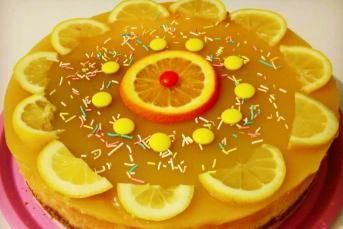 Portakallı Limonlu Cheesecake