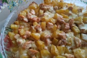 Fırında Tavuk Patates Yemeği